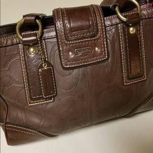 Authentic leather coach bag great condition
